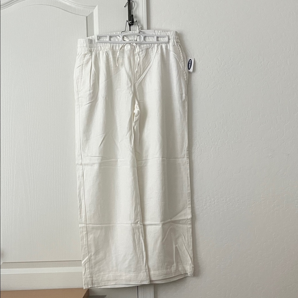 Old Navy white linen pants NWT